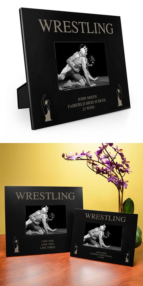 Honor your wrestler for their amazing season with this engraved frame! Personalized with all of their information from this year, they'll have something to remember a historic season with! Wrestling Coach Gift, Senior Night Posters, Wrestling Quotes, Wrestling Gift, Wrestling Coach, Wrestling Posters, Senior Night Gifts, Wrestling Videos, Softball Gifts