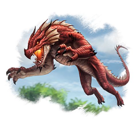 Drake Dnd, Drake Dragon, Red Guard, Drake Art, Monster Manual, Beast Creature, Dnd Dragons, Pet Dragon, Dragon Rpg