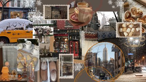 Winter Desktop Wallpaper Collage, Winter, Wallpaper, Collage, Aesthetic, Winter Desktop Wallpaper Collage Aesthetic, Vintage, New York, Cookies, Candles, Sweaters, Books, Hot Chocolate, Snowflakes Nyc Winter Wallpaper Laptop, Winter Macbook Wallpaper Hd, Christmas In New York Wallpaper Desktop, Winter Aesthetic Wallpaper Computer, Winter Wallpaper Collage Laptop, Christmas Mac Book Backgrounds, New York Collage Wallpaper Desktop, Pc Winter Wallpaper, New Years Desktop Wallpaper