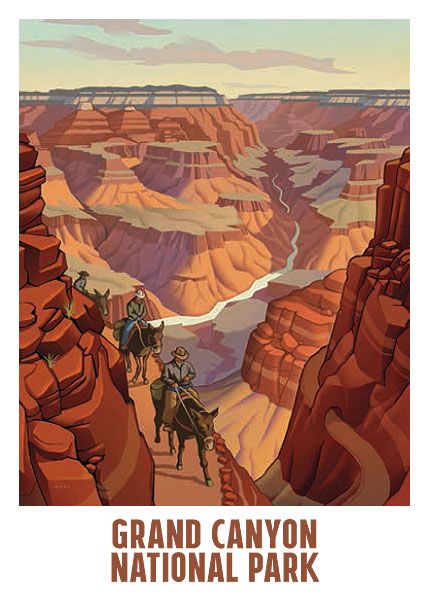 Arizona Adventure, Canada National Parks, Cowboy Art, Southwest Art, National Park Posters, Grand Canyon National Park, Metal Art Prints, Western Art, Wildlife Art