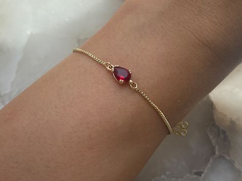 Midnight Red, Dragonfly Bracelet, Ruby Bracelet, Jewelry Bracelets Gold, Red Bracelets, Minimalist Bracelet, Gold Plated Bracelets, Lovely Earrings, Valentines Gift