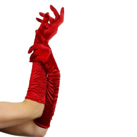 Fancy Gloves, Elegant Gloves, Elbow Length Gloves, Costume Gloves, Devil Costume, Red Gloves, Red Party, Fancy Dress Accessories, Long Gloves