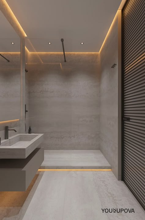 S028 on Behance درابزين السلم, Bathroom Lighting Design, Bathroom Recessed Lighting, Ceiling Design Ideas, Modern Bathroom Tile, Home Lighting Design, Ceiling Design Modern, Ceiling Design Bedroom, Bathroom Design Inspiration