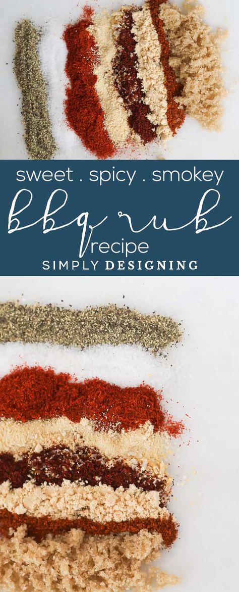 Sweet Bbq Rub Recipe, Bbq Seasoning Recipe, Bbq Pork Rub, Rib Rub Recipe, Bbq Rub Recipe, Brisket Rub, Bbq Chips, Bbq Roast, Bbq Dry Rub