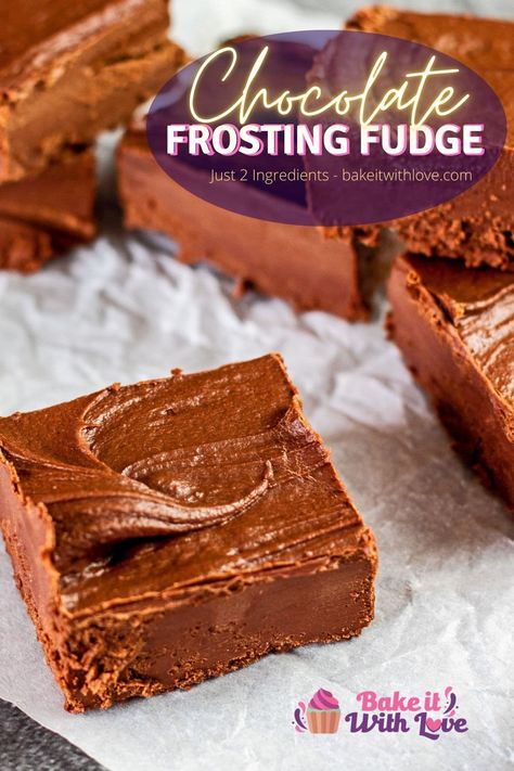 Frosting Fudge 2 Ingredients, Chocolate Frosting Fudge, Frosting Fudge, Microwave Chocolate Fudge, Turtles Recipe, Hillbilly Kitchen, Easy Microwave Fudge, 2 Ingredient Fudge, Chocolate Fudge Icing