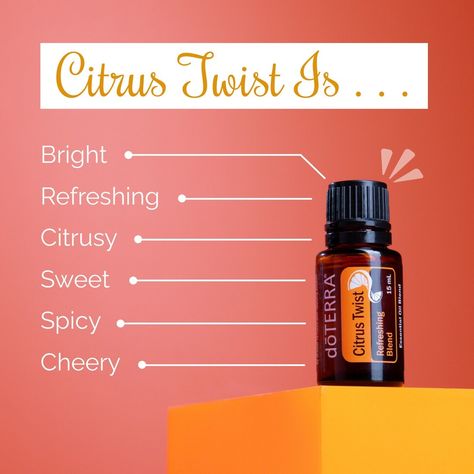 Citrus Twist is a must-have in my collection! It won’t be around for long. Learn more at https://www.doterra.com/US/en/citrus-twist-oil?utm_campaign=ds&utm_medium=ds&utm_source=ds&OwnerID=4622181. Citrus Twist, Sweet 15, Essential Oil Blends, Doterra, Oil Blend, My Collection, Essential Oils, Learn More, Twist