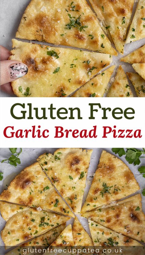 Indulge in a mouthwatering twist on classic comfort food with this Vegan Gluten-Free Garlic Bread Pizza. Perfect for those following a low FODMAP diet, this dairy-free delight combines the rich, savory flavors of garlic with a crispy, gluten-free crust. Ideal for a cozy night in or a crowd-pleasing appetizer, this recipe is sure to satisfy your pizza cravings without compromising on taste or dietary needs. Enjoy a slice of this wholesome goodness that’s both tummy-friendly and utterly delicious. Gluten Free Garlic Bread, Low Fodmap Vegan, Fodmap Vegan, Bread Pizza Recipe, Garlic Bread Pizza, Gluten Free Lunch, Bread Pizza, Homemade Gluten Free, Gluten Free Recipes For Dinner