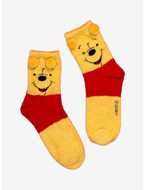 Disney Winnie The Pooh Pom Ears Fuzzy Socks, Disney Socks, Alice In Wonderland Dress, Sweet As Honey, Cute Winnie The Pooh, Disney Pixar Up, Winnie The Pooh Friends, Fuzzy Socks, Loungefly Disney, Disney Lilo