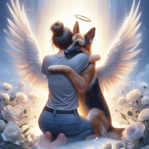 Angel Dog Art, Dogs In Heaven, Miss My Dog, Angel Dog, Dog Angel, Dog Quotes Love, Dog Heaven, Pet Remembrance, Dessin Adorable