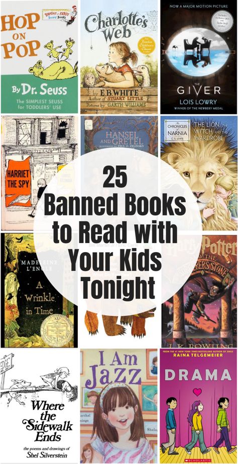 Kids Books and Children’s Books That Are Banned Books #reading #books #bannedbooks Classic Kids Books, 100 Best Books, Reading Routine, Popular Childrens Books, Wrinkle In Time, A Wrinkle In Time, Family Books, Childhood Books, Banned Books