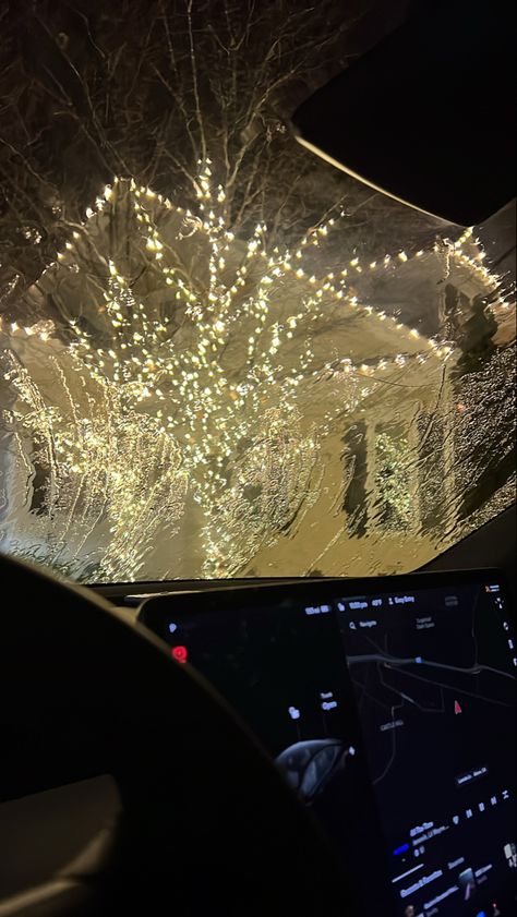 Driving Around Looking At Christmas Lights, Christmas Lights Inside, Inside Car, Winter Bucket List, Driving Car, Xmas Lights, Snowy Winter, Christmas Aesthetic, Christmas 2024