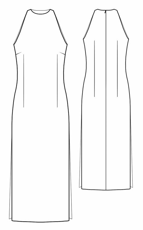 Sleeveless Dress - Sewing Pattern #5518 Made-to-measure sewing pattern from Lekala with free online download. Mood Patterns, Dresses Sewing Patterns, Sleeveless Dress Pattern, Midi Dress Pattern, Dresses Sewing, Dress Sewing Tutorials, Fashion Figure Drawing, Dress Illustration, Eco Clothing