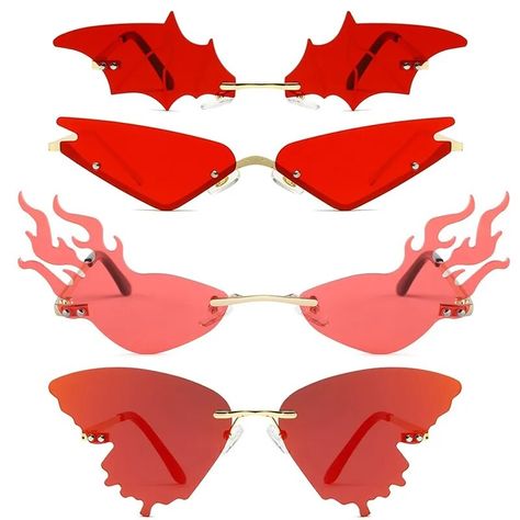 Flame Sunglasses, Funky Sunglasses, Funky Glasses, Fire Flame, Cool Glasses, Fashion Eye Glasses, Cute Glasses, Stylish Glasses, Rimless Sunglasses