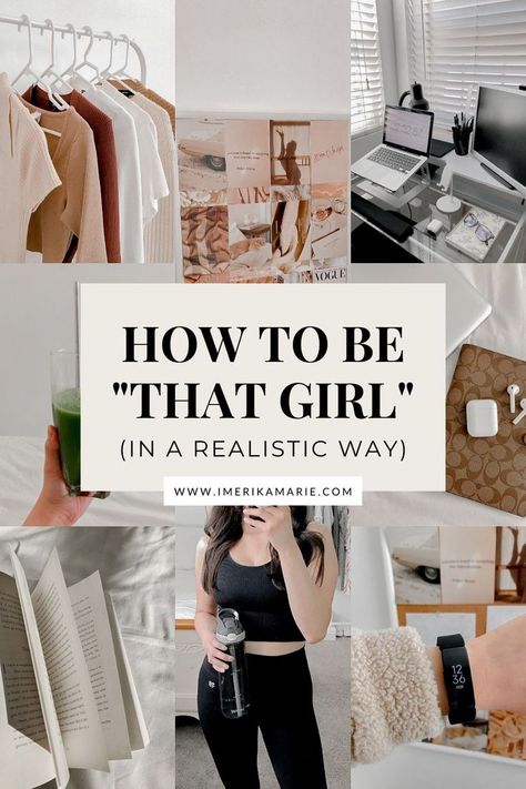 How to be "that girl" but in a realistic way. Sharing how to make your own "that girl" routine that is sustainable and fulfilling to you. How To Make Lifestyle Changes, Habits To Be That Girl, How To Get A Routine, How To Change My Style Outfits, How To Get Into A Good Routine, How To Make Yourself Aesthetic, Ways To Be Healthy, How To Make Routine, Making A Routine