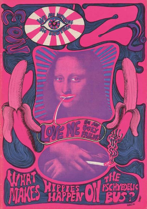 Martin Sharp, Oz Magazine, Concert Poster, Rock Posters, Art Pop, Trippy Art, Pics Art, Concert Posters, Music Poster