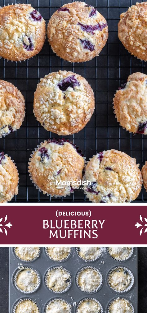 These blueberry muffins are bursting with juicy fresh blueberries and a sweet crumb topping. They're extra fluffy and moist — thanks to a secret ingredient in the batter! Blueberry Muffin Recipe, Muffin Recipes Blueberry, Blueberry Muffin, Crumb Topping, Muffin Recipe, Busy People, Blueberry Muffins, Secret Ingredient, Muffin Recipes