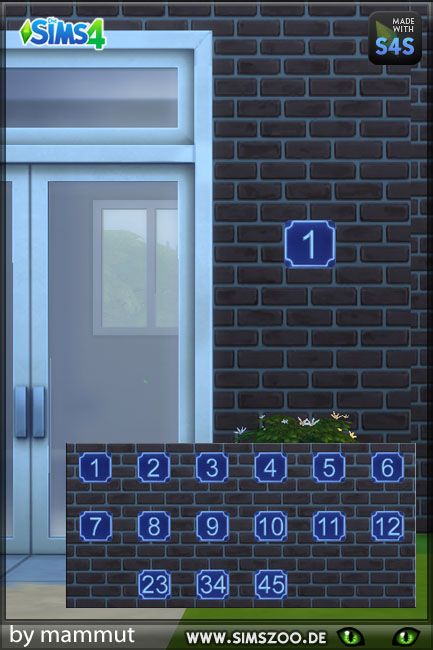 Blackys Sims 4 Zoo: House numbers set 1 • Sims 4 Downloads Sims 4 Number Cc, Sims 4 House Number Cc, Sims 4 Address Numbers, Sims 4 Signs, Sims 4 Welcome Sign, Sims 4 Apartment Door Cc, Sims 4 Letters For Wall, Sims 4 Cc Decor, Number Sets