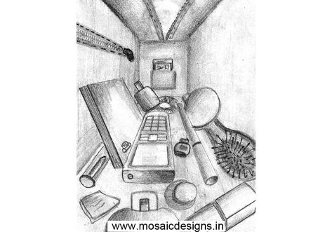 Ants View Perspective Drawing, Geometric Shapes Drawing, Art Markers Drawing, Shading Drawing, Perspective Sketch, Architecture Drawing Plan, Perspective Drawing Lessons, Scene Drawing, Interior Design Drawings