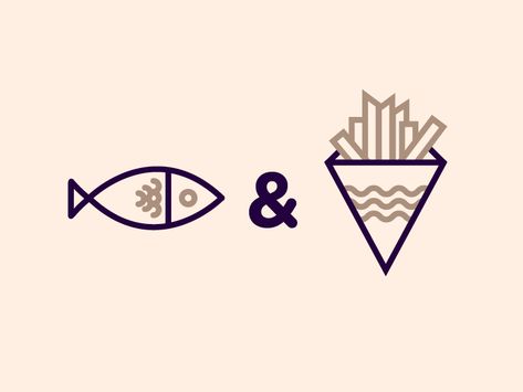 Further idea's for icons/marks for the Fish & Chips Brand.  Follow the project here  Follow STUDIOJQ  Behance | Twitter | Pinterest Chips Branding, Fish And Chips Shop, Fish Bar, Edinburgh Zoo, Seafood Bar, Fish Restaurant, Fish And Chip Shop, Fish N Chips, Shop Signage