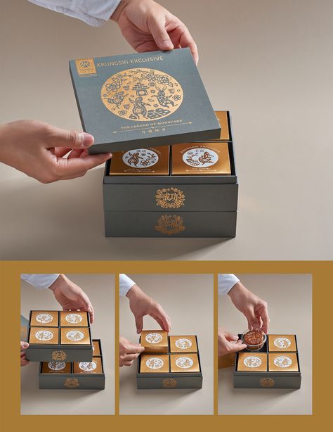 KSE MOONCAKE 2018 on Behance Sweet Box Design, Luxury Packaging Design, Packaging Template Design, Beer Store, Packaging Template, Cake Packaging, Bakery Packaging, Branding Design Packaging, Gift Box Design