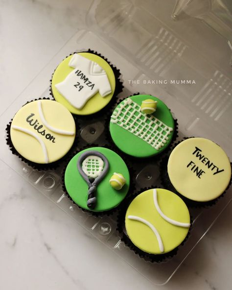 Serving up some ace sweetness! 🎾 These tennis-themed cupcakes are a match made in heaven for Hamza's special day. Custom fondant details for the ultimate sports lover! 💚 #thebakingmumma #tenniscupcakes #homebakerlove #sweetvictory #customcupcakes Tennis Cupcakes, Custom Cupcakes, A Match Made In Heaven, Themed Cupcakes, Match Made In Heaven, Sports Lover, Match Making, Made In Heaven, 2nd Birthday