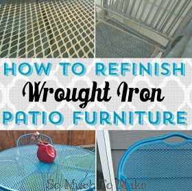 Painting Patio Furniture, Patio Furniture Layout, Patio Furniture Makeover, Iron Patio Furniture, Wrought Iron Patio Furniture, Wrought Iron Furniture, Rod Iron, Metal Patio Furniture, Painted Patio