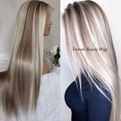 Highlight Brown, Blend Wig, Blonde Hair Inspiration, Brown Highlights, Long Straight Hair, Hair Inspiration Color, Hair Quality, Long Wigs, Hair Inspo Color