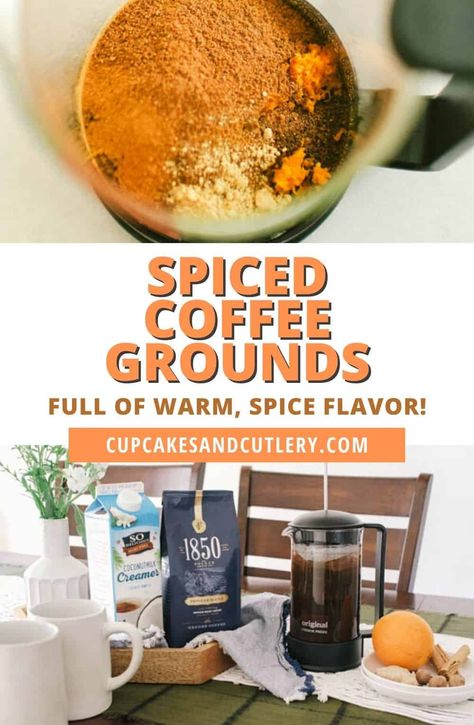 Diy Flavored Coffee Grounds, Flavored Coffee Grounds, Ground Coffee Recipes, Fireside Coffee, Flavored Coffee Recipes, Kid Drinks Recipes, Ground Recipes, Coffee Beverages, Coffee Flavors