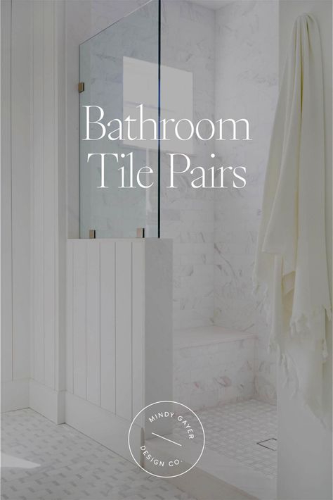 Today on the blog, we're sharing bathroom tile pairings in a range of colors and styles to help guide your next bathroom remodel! If you've been in search of bathroom tile combinations or the best bathroom tiles for walls and floors, this post is for you. Head to our blog to see all of our bathroom tile design ideas! Tile Vs Marble, One Tile Bathroom Ideas, Light Colored Shower Tile Ideas, Bathroom Tile Trim Ideas, Porceline Tile Bathroom Master Bath, Tile Trends 2024 Bathroom, Tiles Combination For Bathroom, Home Depot Tile Bathroom, Bathroom Tile Combinations Design Trends 2023