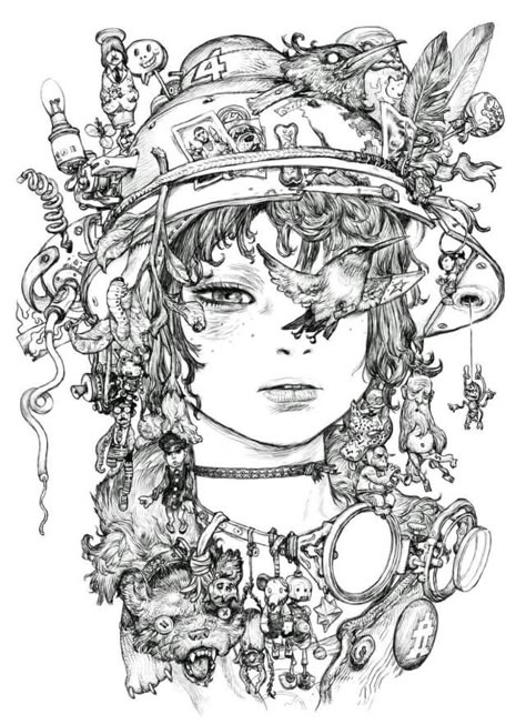 Katsuya Terada Sketch, Katsuya Terada Art, Asian Drawings, Terada Katsuya, Woman Wearing Hat, Edwin Austin Abbey, Katsuya Terada, Tatuaje A Color, Frank Frazetta