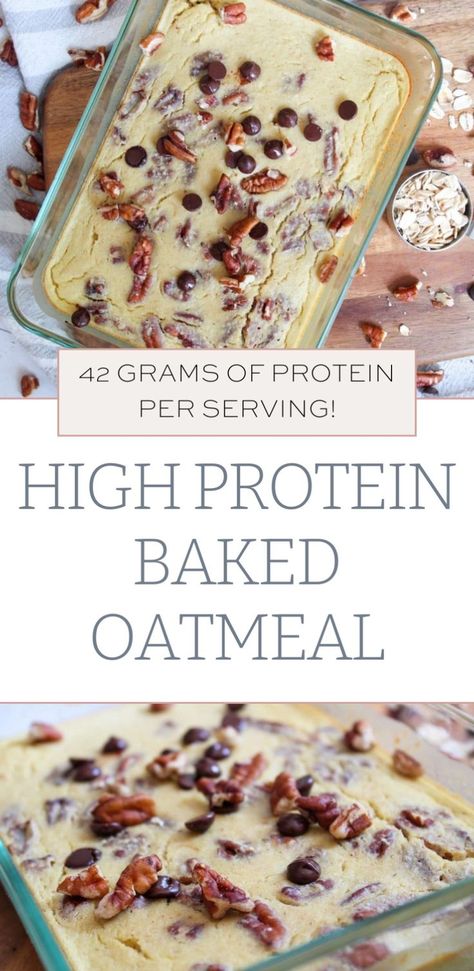 Try this high protein baked oatmeal recipe for a healthy and easy breakfast. This banana baked oatmeal recipe is perfect for busy mornings. Make protein baked oatmeal bars for a high protein breakfast baked good. Enjoy this healthy recipe with rolled oats for a nutritious start to your day. High Protein Oat Recipes, High Protein Oatmeal Bake, Baked Oats Protein, High Protein Baked Oatmeal, Protein Oatmeal Bake, High Protein Baked Oats, Protein Baked Oatmeal, Protein Baked Oats, Baked Oatmeal Recipes Healthy