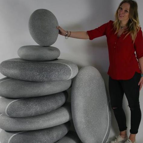 Imitation Rock Sculptures, Fake stones and boulders, from polystyrene styrofoam for window display, film and theatrical. Styrofoam Sculpture Ideas, Fake Boulders, Modern Front Garden, Fake Rock Wall, Styrofoam Recycling, Foam Sculpture, Styrofoam Art, Styrofoam Crafts, Artificial Rocks