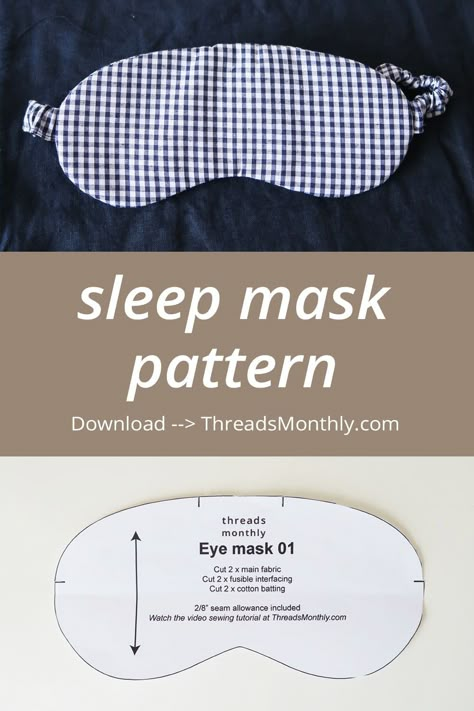 How To Sew An Eye Mask, Funny Eye Masks For Sleeping, Free Eye Mask Sewing Pattern, Kids Eye Mask Pattern, Eye Mask Pattern Free, Sleep Mask Pattern Free Printable, Diy Sleep Mask Pattern, Sleeping Mask Sewing Pattern, Sleep Eye Mask Pattern