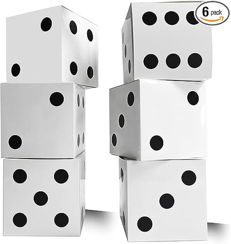 Amazon.com: 6Pcs White Dice Favor Boxes 12 x 12 x 12 Inch Casino Theme Party Decorations Dice Boxes Bulk for centerpieces Casino Birthday Party Decorations Boxes Large Dice Box for Las Vegas Party Decorations : Toys & Games Las Vegas Party Theme Decorations, Casino Theme Centerpieces, Casino Centerpieces Ideas, Vegas Decorations, Las Vegas Party Decorations, Vegas Party Decorations, Large Party Decorations, Las Vegas Party Theme, 7 Anniversary