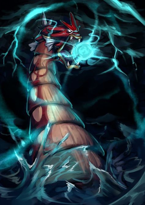 Red Gyarados, Shiny Gyarados, Pokemon Gyarados, Poke Mon, Pokemon Realistic, Water Type Pokemon, Flying Type, Art Pokemon, Mega Pokemon