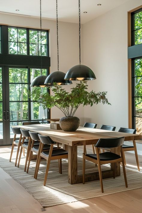 15 Organic Modern Dining Rooms That Will Make You Want to Redecorate Today Organic Dining Room, Neutral Coastal Decor, Organic Modern Dining Room, Organic Modern Living Room, Room Neutral, Renovation Inspiration, Living Room Plants, Room Remodel, Room Walls