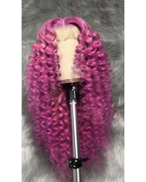 Unique Wigs, African Mermaid, Pink Wigs, Triangle Braids, Hair Colorful, Frontal Wig Hairstyles, Remy Human Hair Wigs, Pink Wig, Pretty Hair Color