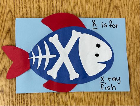 Xray Fish Craft Preschool, X Ray Fish Craft Preschool, X Letter Craft, Y Preschool Crafts, X Is For, Fish Craft For Preschool, Letter X Crafts For Preschoolers, Letter X Activities For Preschool, Letter X Craft