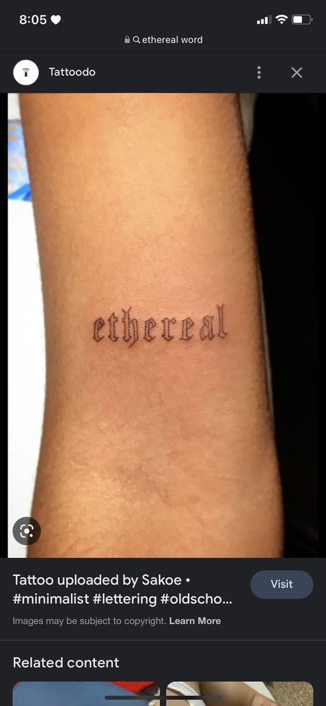 Ethereal Word Tattoo, Ethereal Tattoo Ideas, Word Neck Tattoos, X Tattoo, Dope Tattoos For Women, Dope Tattoos, Word Tattoos, Tattoo Inspo, Neck Tattoo