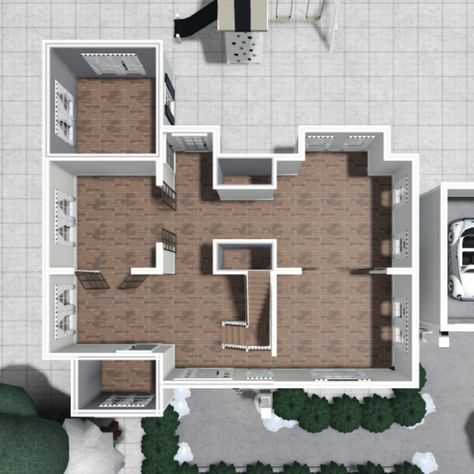 *use no structurals to lower price* this is a semi original build + credits to Lunazria for layout + 5 bedroom + 3 bath + bedroom downstairs can be an office + backyard + kitchen + living + dining + one bath can be laundry + enjoy <3 I'll link the speedbuild down below from original creator :) LINK: https://youtu.be/-vpYGSHUeYY House Ideas Layout Bloxburg, Bloxburg House Ideas 5 Bedroom, Floor Plans 2 Story Bloxburg, 3 X 3 Bedroom Ideas Bloxburg, Bloxburg House Ideas With Price, Blox Burg Dining Room, Broxburn House Layout, Bloxburg Condo Layout, Bloxburg Downstairs Layout