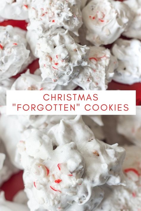 Forgotten Cookies Recipe, Forgotten Cookies, Peppermint Chocolate, Chocolate Meringue, Christmas Baking Recipes, Southern Desserts, Candy Recipes Homemade, Christmas Candy Recipes, Meringue Cookies