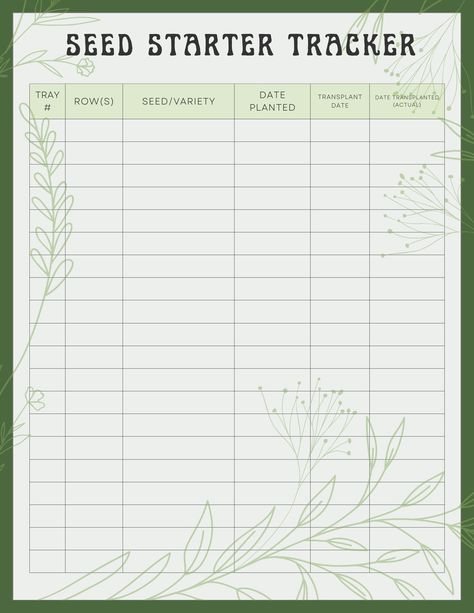 Keeping track of your seeds and when you planted them is one of the most important parts of starting your garden! Stay organized and ready for garden season with our seed starter tracker! Gardening Journal Printables, Fall Garden Planting, Date Plant, Companion Gardening, Garden Companion Planting, Seed Starter, Garden Planner, Garden Journal, Home Vegetable Garden