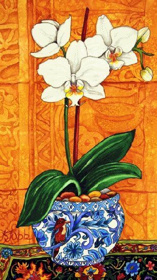 Camas Washington, Orchids Painting, Beautiful Drawings, Bluebird, Fine Art Gallery, Delft, Botanical Art, 그림 그리기, Asian Art