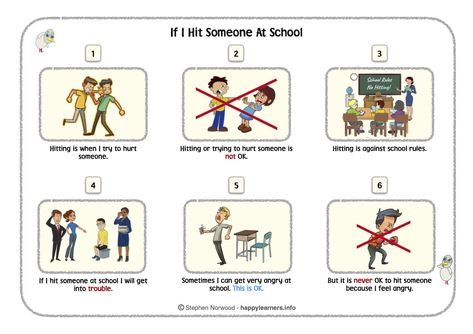 Hitting at school comic strip social story No Throwing Social Story, Social Stories Personal Space, No Hitting Social Story Free, Social Stories About Hitting, Stealing Social Story Free, Very Angry, Calming Activities, Social Stories, Working With Children