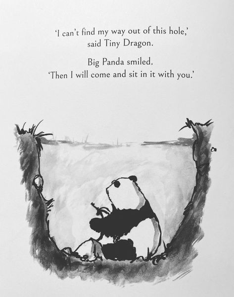 BigPandaAndTinyDragon on Instagram: “Sometimes we cannot help people in any way other than to be there for them if they need us. This is an image from the book so please…” Big Panda And Tiny Dragon, Kid Cudi Quotes, Dragon Quote, Big Panda, Poetry Lovers, Tiny Quotes, Tiny Dragon, Kid Cudi, Wild Spirit