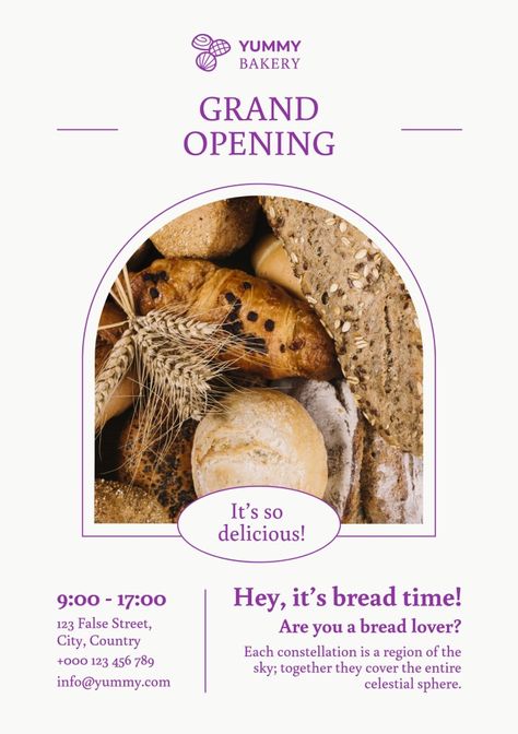 Aesthetic Yummy Bakery Opening Invitation Bakery Opening Invitation, Soft Opening Invitation, Bakery Opening, Bakery Banner, Opening Invitation, Food Commercial, Opening Event, Home Baking, Cafe Design