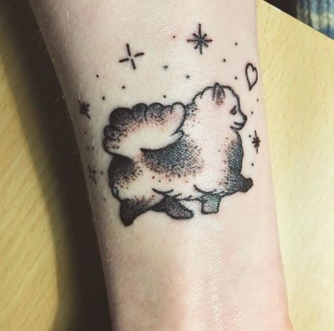 The 14 Funniest Pomeranian Tattoos of 2019 | PetPress Pomeranian Tattoo, Poe Tattoo, Friendly Dogs, Tattoos Inspo, Tattoos For Dog Lovers, Cute Pomeranian, Tasteful Tattoos, Tattoos Art, Pomeranian Dog