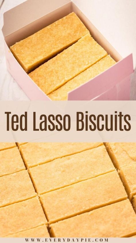 Ted Lasso Biscuits, Shortbread Cookie Bars, Shortbread Biscuits, Sweet Time, Shortbread Cookie Recipe, Ted Lasso, Butter Cookie, Pink Box, Melt In Your Mouth