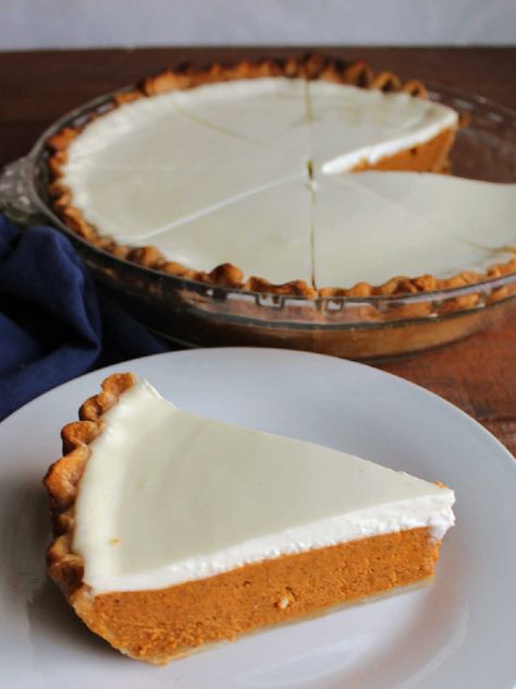 Pumpkin Milk Bar Pie, Sour Cream Pumpkin Pie, Milk Bar Pumpkin Pie Recipe, Pumpkin Pie Whipped Cream, Condensed Milk Pumpkin Pie, Layered Pumpkin Pie, Sour Cream Topping, Best Pumpkin Pie, Pumpkin Pie Recipe