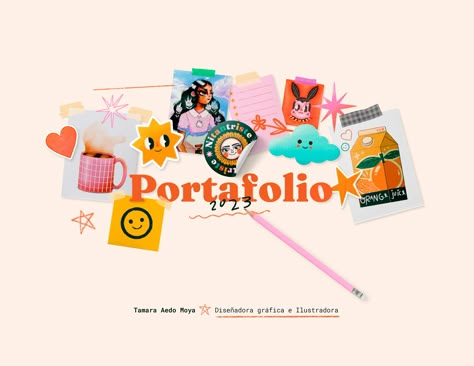 Portafolio 2023 - Tamara Aedo on Behance Portfolio Website Inspiration, Cv Portfolio, Designer Portfolio, Illustration Branding, Graphic Designer Portfolio, Learning Graphic Design, Portfolio Inspiration, Portfolio Ideas, Graphic Design Inspo